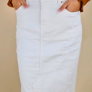 Brand new skirted fancy denim skirt, size small, tags still on item!